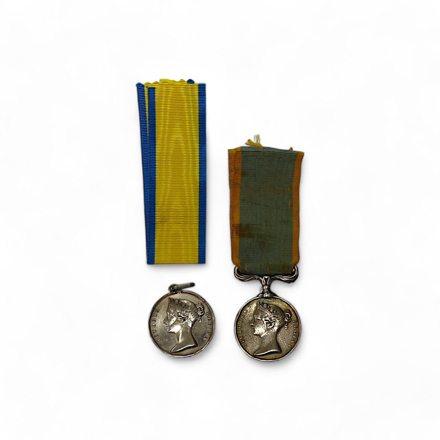 Two Baltic Medals 1856, both unnamed as issued, one with later suspension ring.